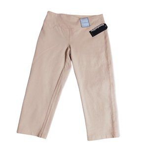 NWT-Tummy Control Pull On Tan Capris-Sz M